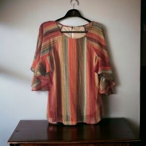 Energe World Wear blouse with shimmer. Size M